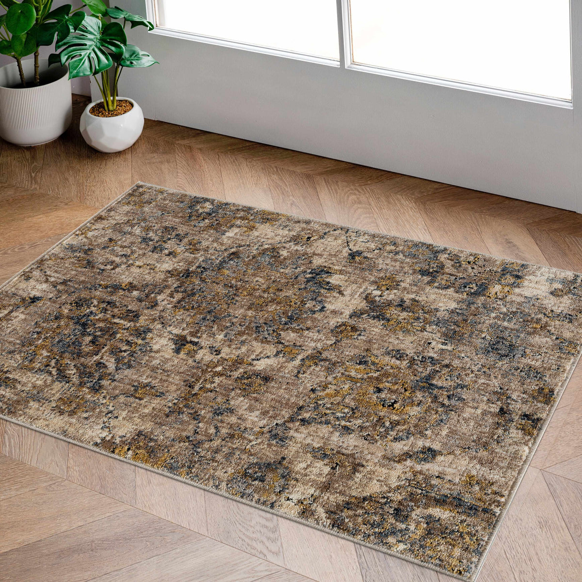 Morinville Teal Floral Rug