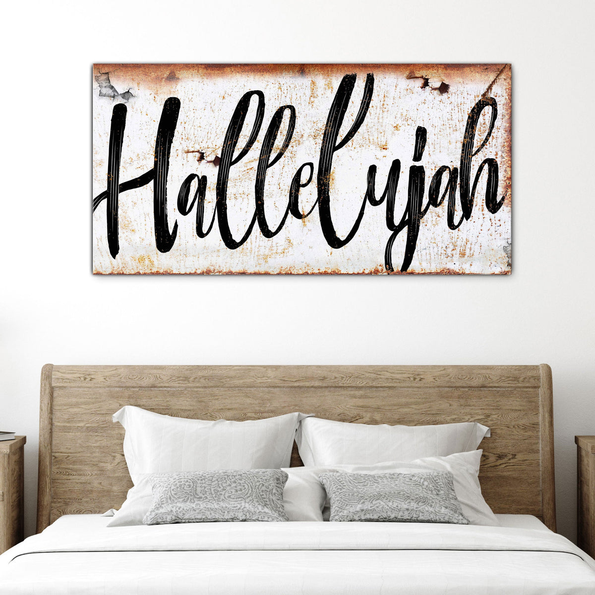 Rustic Hallelujah Faith Sign