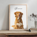 Custom Pet Memorial Portrait Watercolor Sign