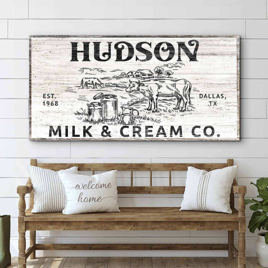 Personalized Milk & Cream Co Sign II