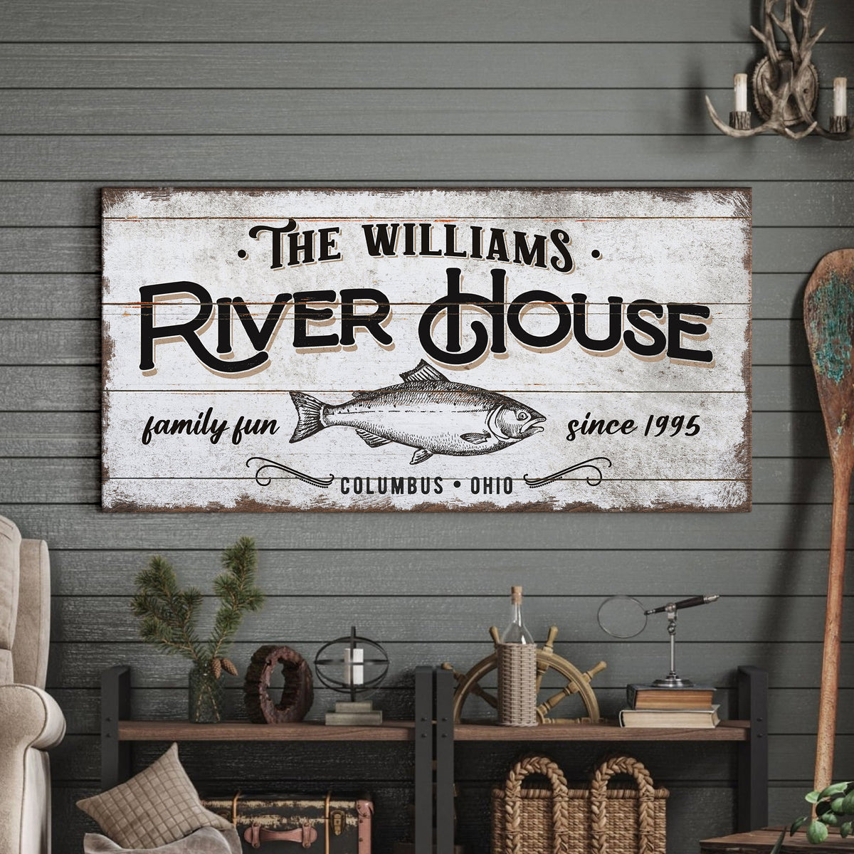 Personalized River House Sign