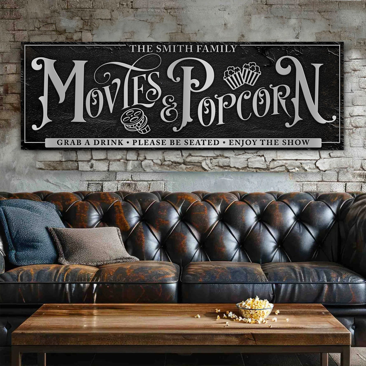Personalized Movies & Popcorn Sign