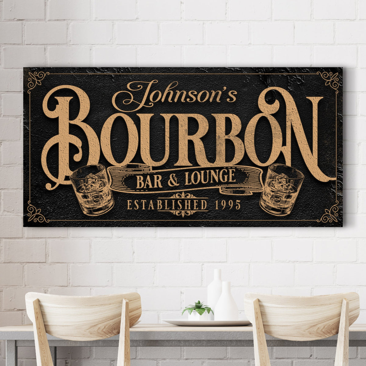 Personalized Bourbon Bar Sign II