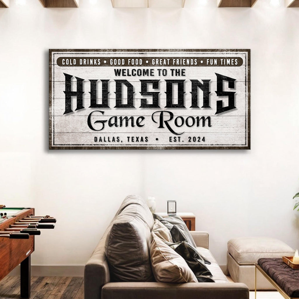 Personalized Game Room Sign IV