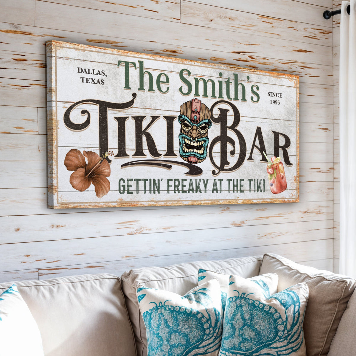Personalized Tiki Bar Sign