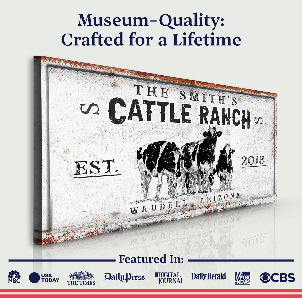 Branded Cattle Ranch Sign V