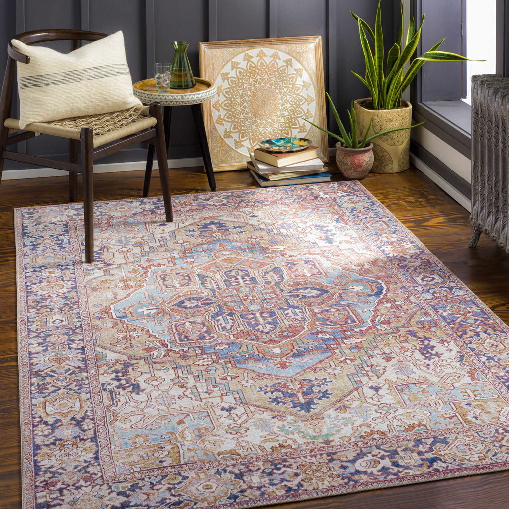 Neyland Iris Olive & Brown Area Rug 2360