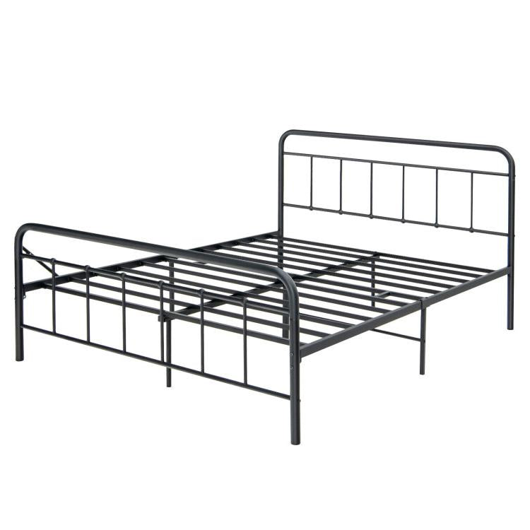 Heavy Duty Metal Platform Bed Frame with Headboard