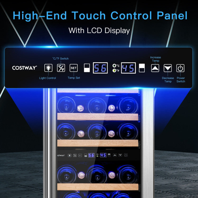 Dual-Zone 30-Bottle Wine Cooler
