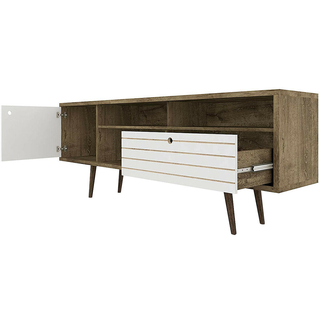 Mid-Century Modern TV Stand for TVs up to 65 Inch with Storage Shelves