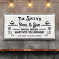 Personalized Rustic Pool And Bar Sign III