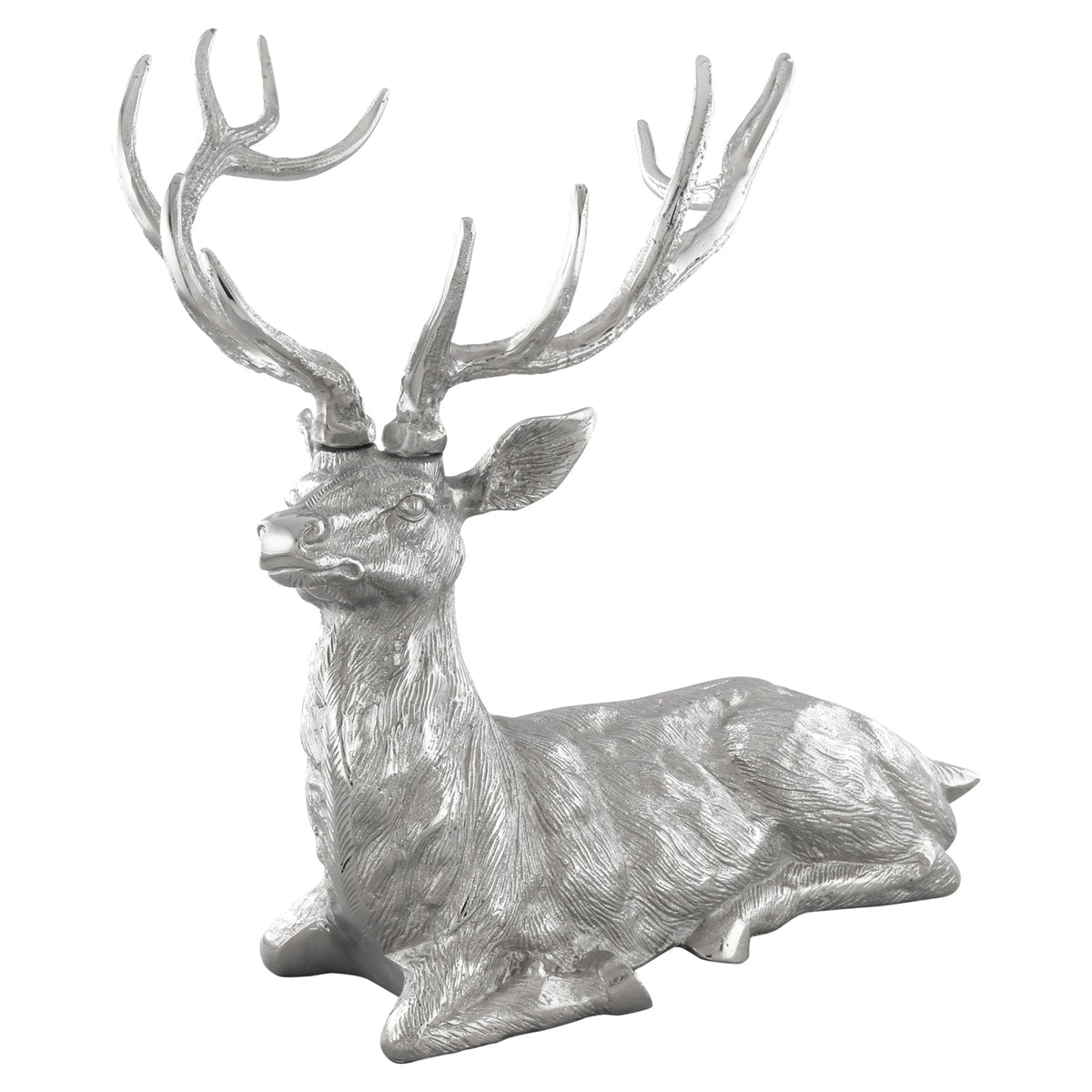 Standing Reindeer Statue Aluminum Deer Sculpture for Indoors Christmas Decor