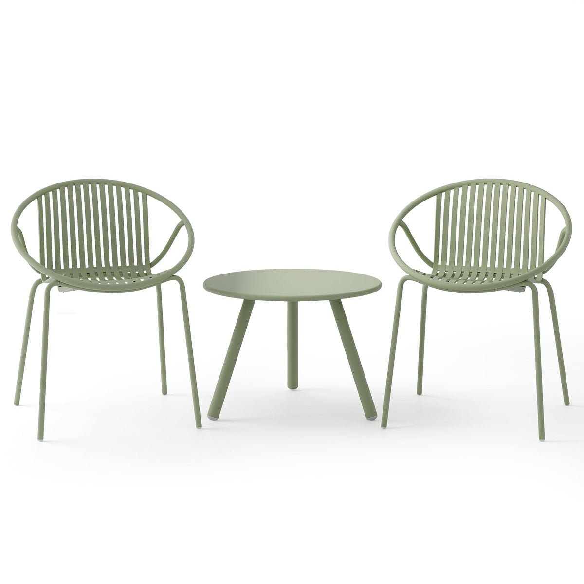 3-Piece Patio Conversation Set with Round Coffee Table