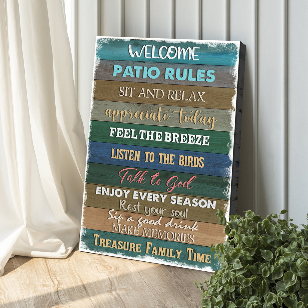 Patio Rules Sign