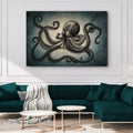 Octopus Coastal Canvas Wall Art