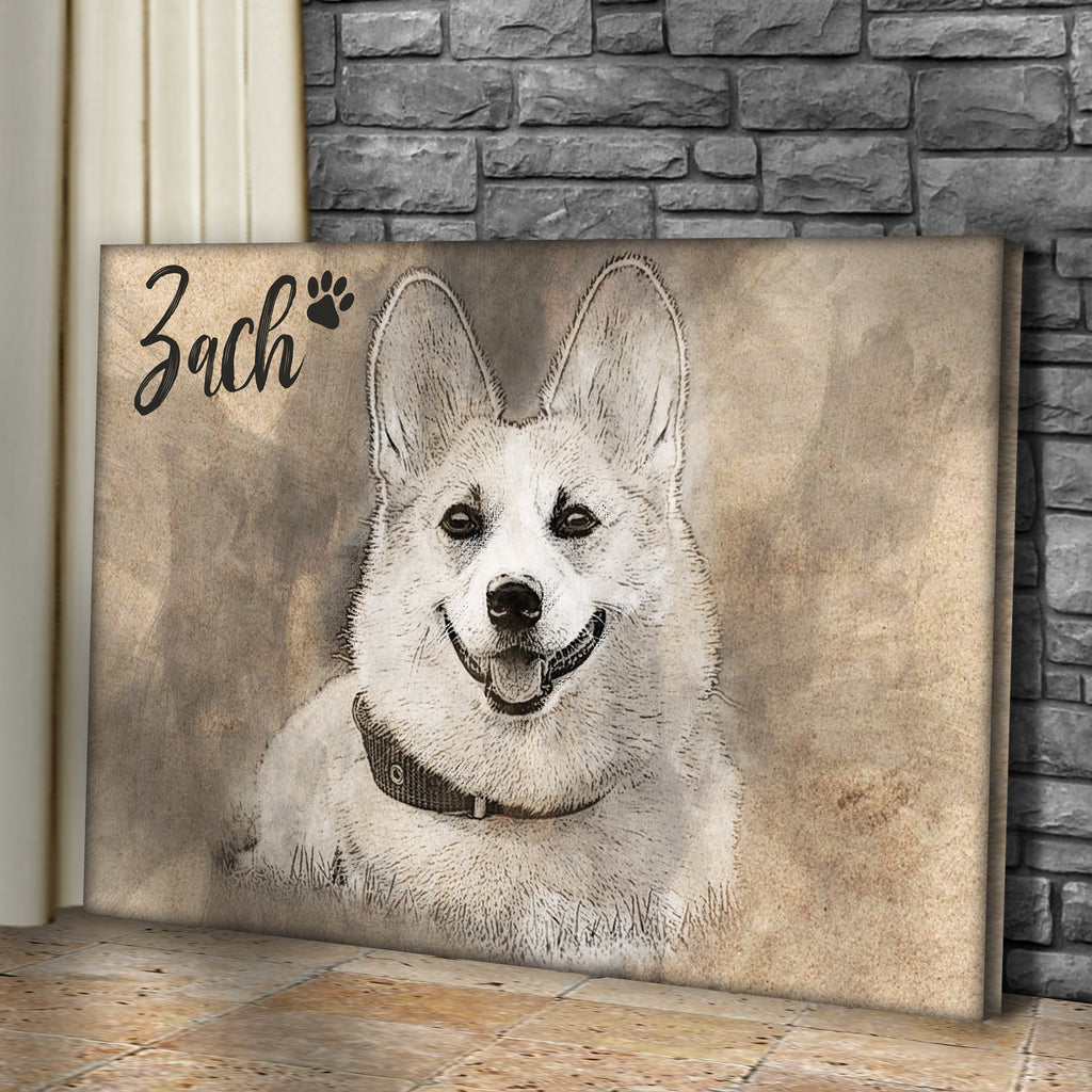 Pet Portrait Pencil Drawing Sign