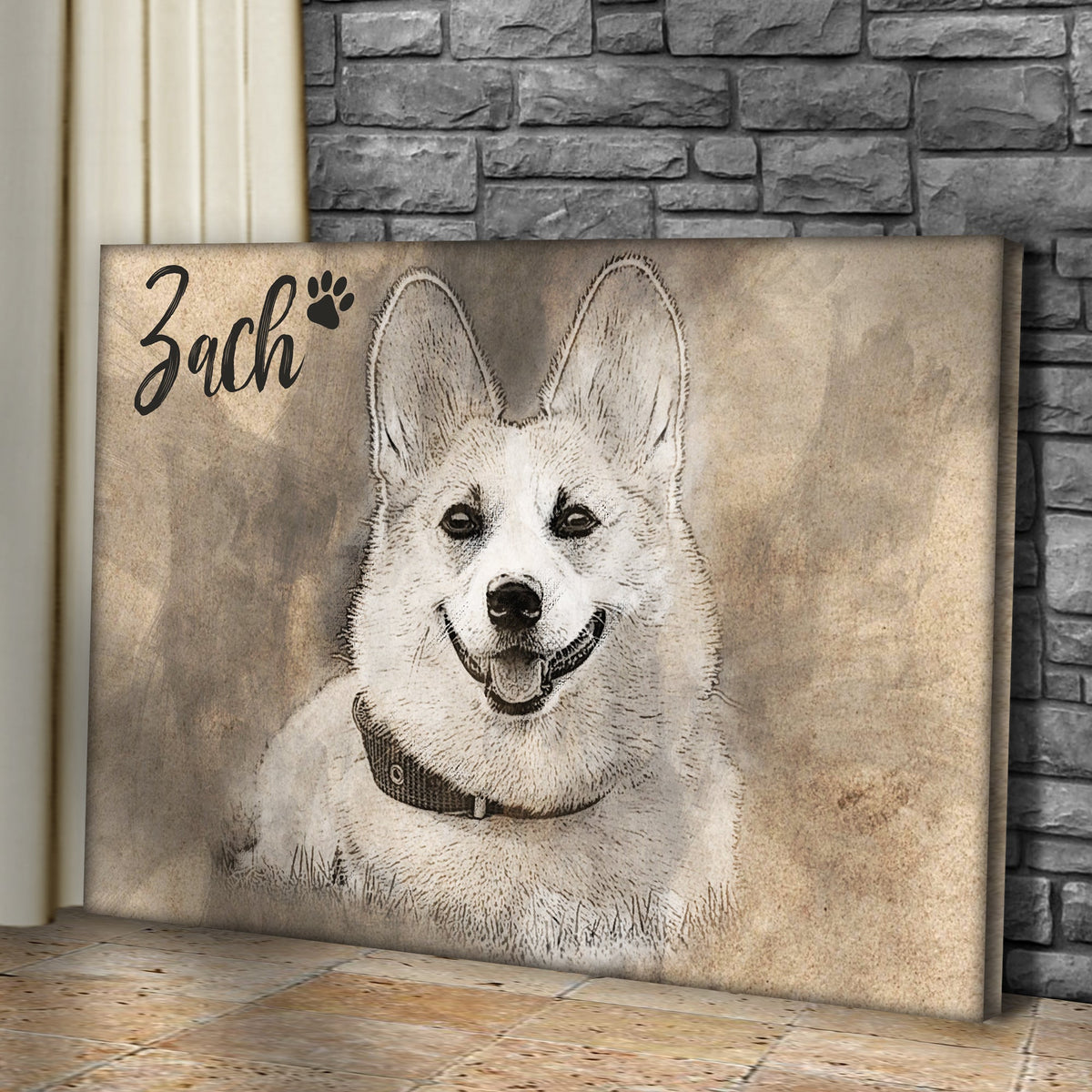 Pet Portrait Pencil Drawing Sign