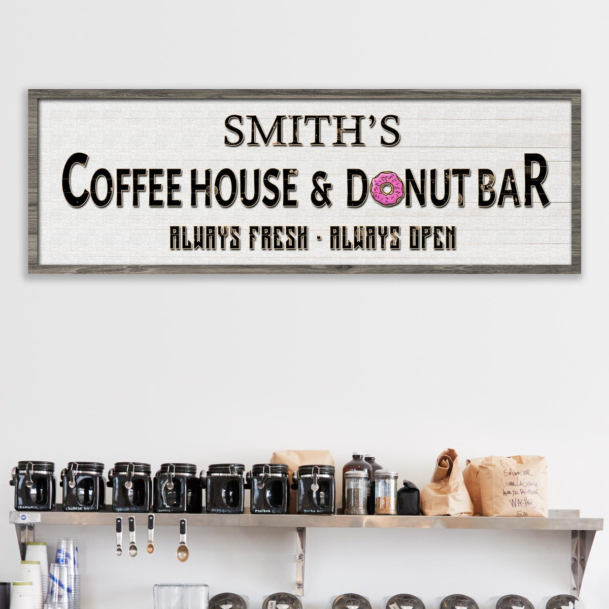 Coffee House And Donut Bar Sign II