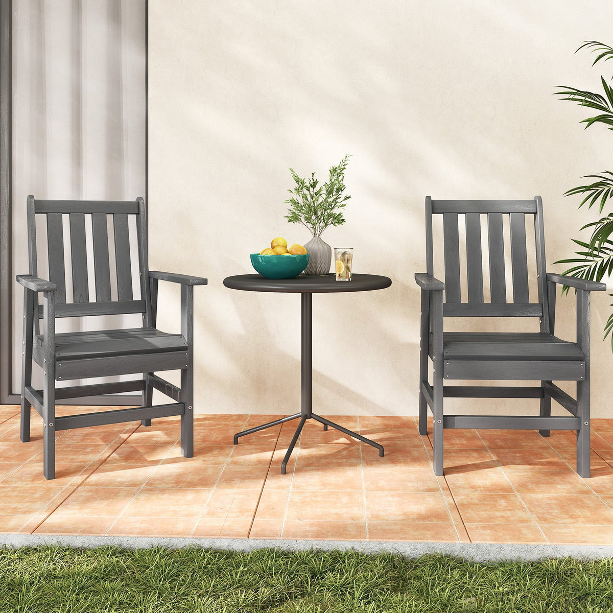 7 Pieces Patio Dining Set Outdoor HDPE Weather Resistant Table and Chairs Set