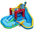 Inflatable Water Park with Splash Pool 50 Ocean Balls and 750W Blower