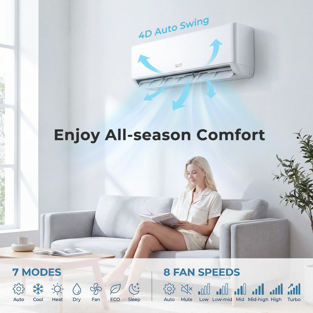 X-Pro 18000 BTU 2 Zone 24 SEER2 Mini Split AC with Heat Pump