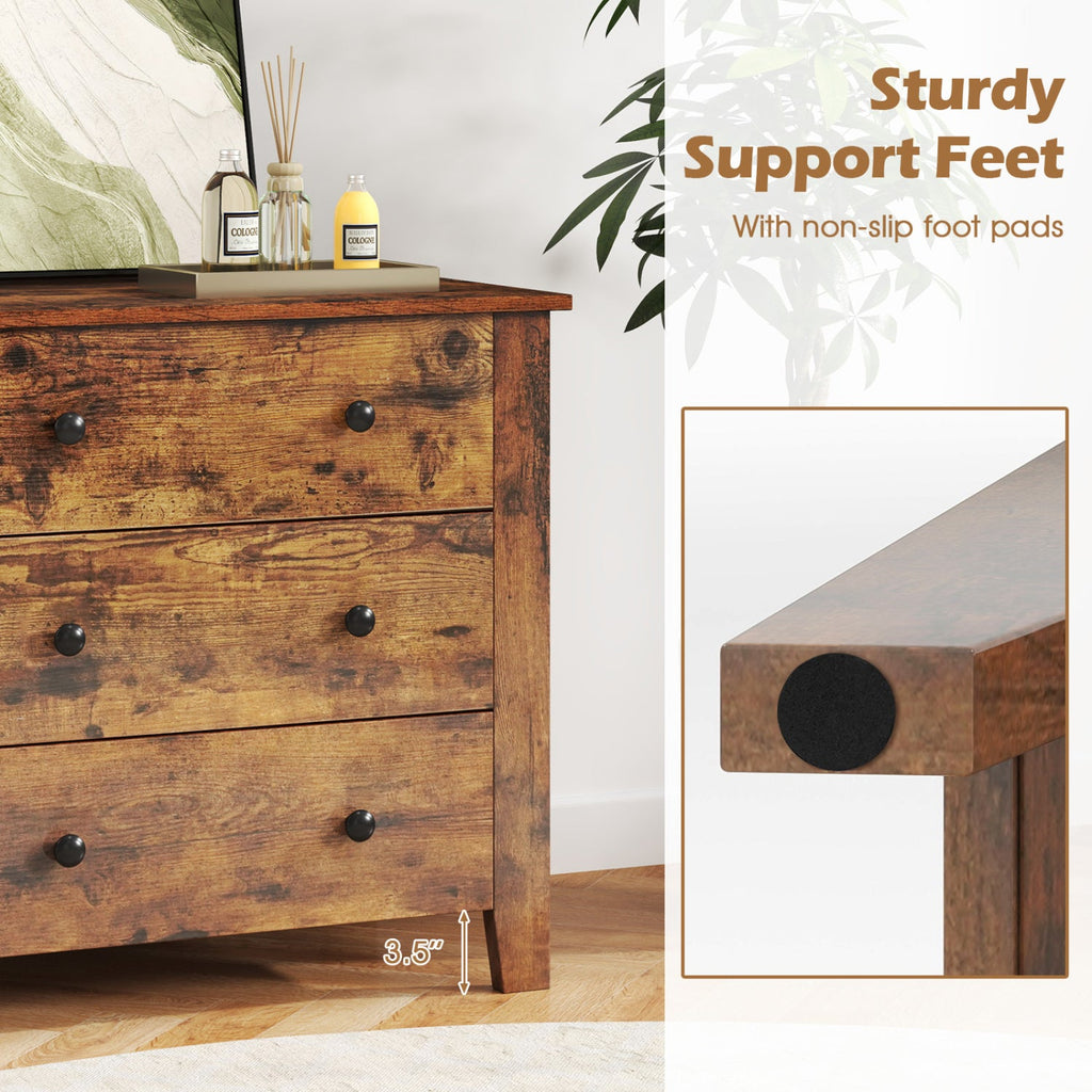3-Drawer Dresser with Tapered Legs (2-Pack)