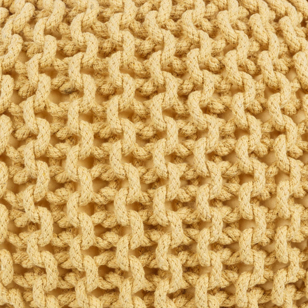 Yablanitsa Orange Knitted Pouf