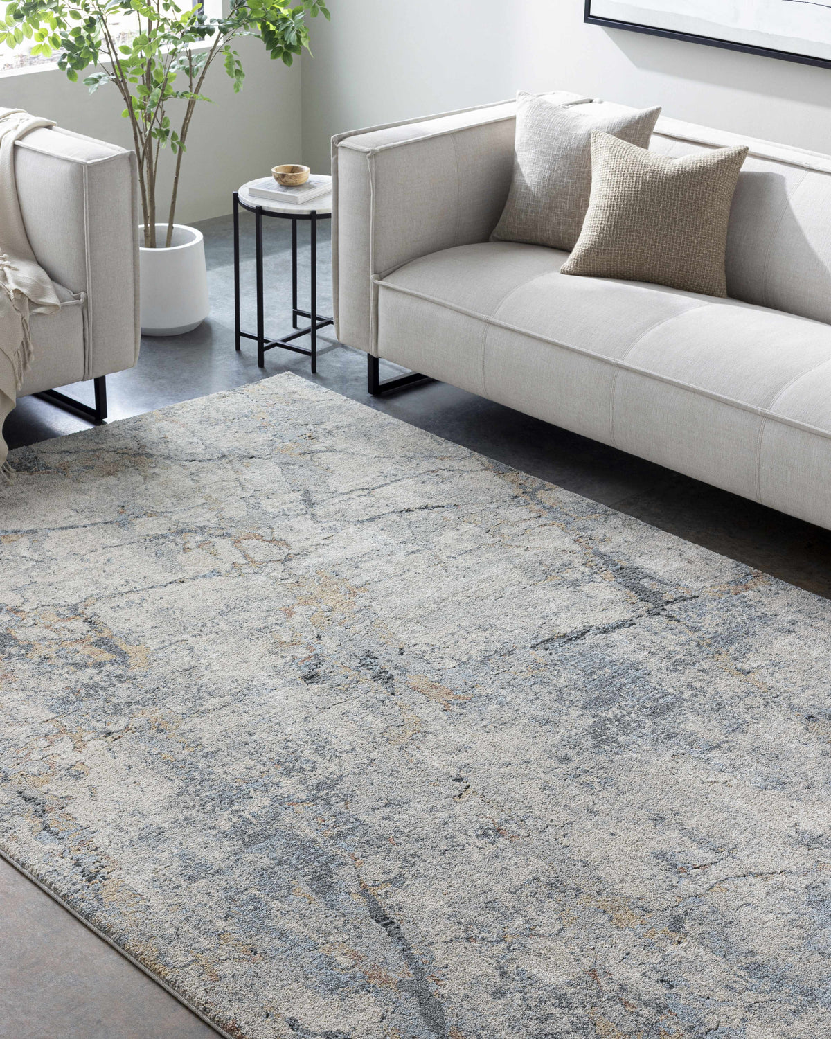 Urowo Blue Thick Luxe Rug