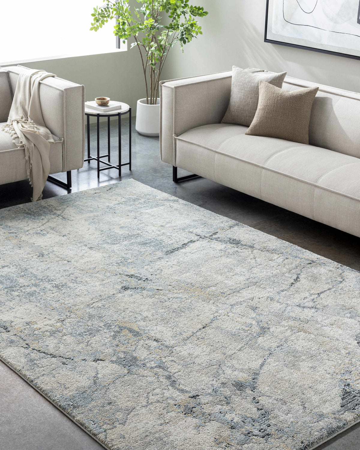 Urowo Light Gray Thick Luxe Rug